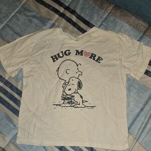 GAP Peanuts Hug More White Tee Shirt